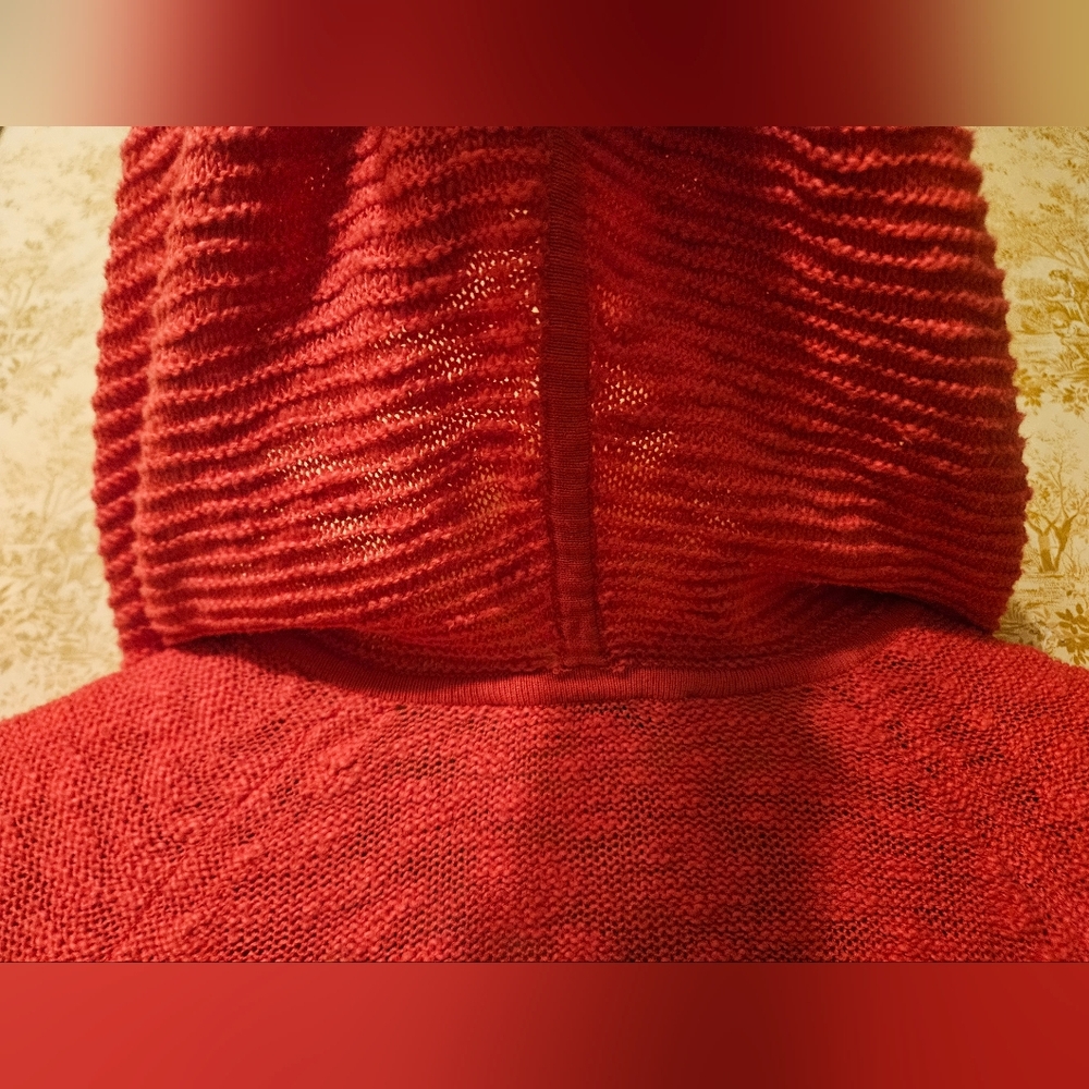 Ellen Tracy Knit Hooded  Sweater W/ Zipper - Picture 5 of 9